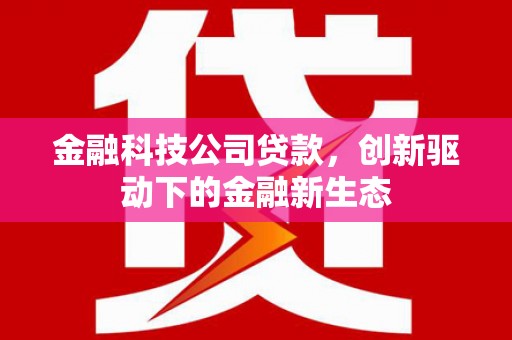 鄯善金融科技公司贷款，创新驱动下的金融新生态