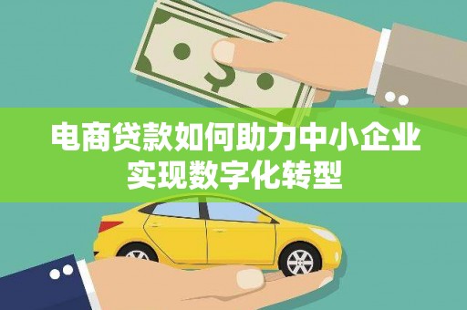安乡电商贷款如何助力中小企业实现数字化转型