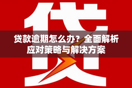 蕲春贷款逾期怎么办？全面解析应对策略与解决方案