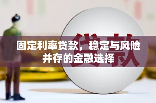 酒泉固定利率贷款，稳定与风险并存的金融选择