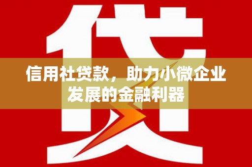 西青信用社贷款，助力小微企业发展的金融利器