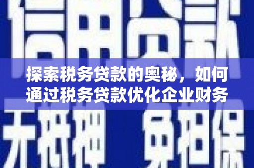 肥乡探索税务贷款的奥秘，如何通过税务贷款优化企业财务