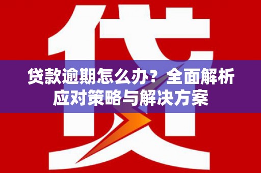 吉县贷款逾期怎么办？全面解析应对策略与解决方案