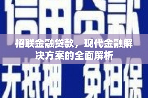 苗栗招联金融贷款，现代金融解决方案的全面解析