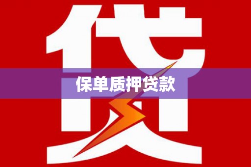 房县保单质押贷款