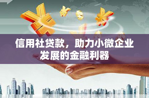 芝罘信用社贷款，助力小微企业发展的金融利器