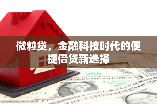 镜铁微粒贷，金融科技时代的便捷借贷新选择