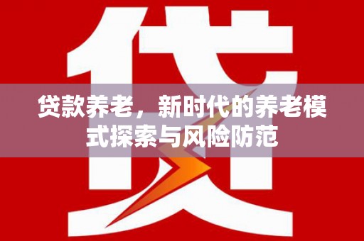 中区贷款养老，新时代的养老模式探索与风险防范